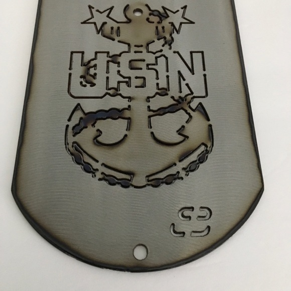 United States Navy Dog Tag Master Chief Steel - Picture 5 of 10